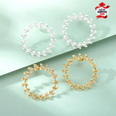 Elegant Geometrical Gold & Silver circle Earrings
